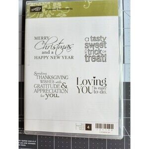 INVENTORY REDUCTION SALE. Stampin Up! SEASONAL SENTIMENTS Stamps  B35